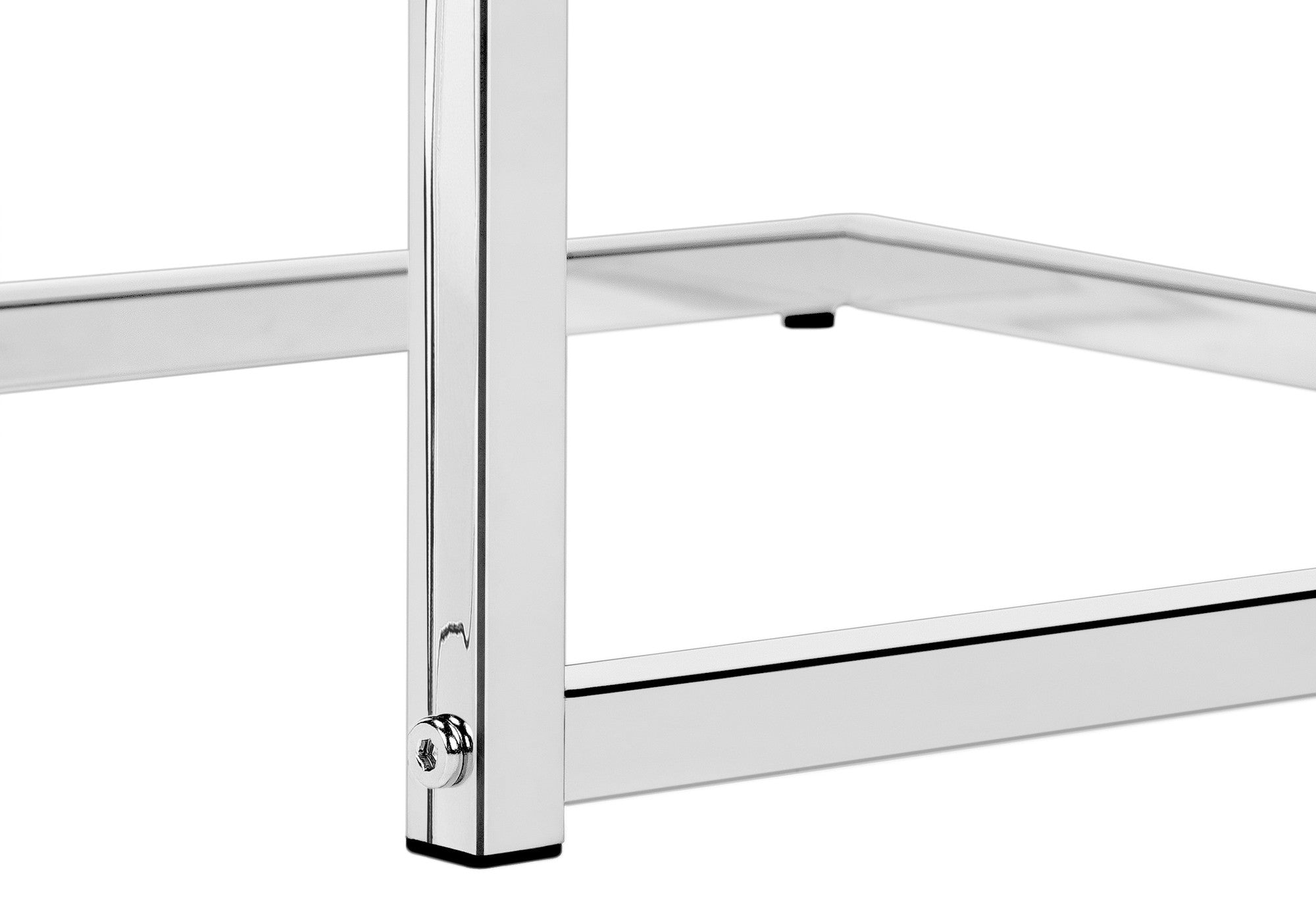 27" Gray and Silver Wood and Iron End Table - Living Room