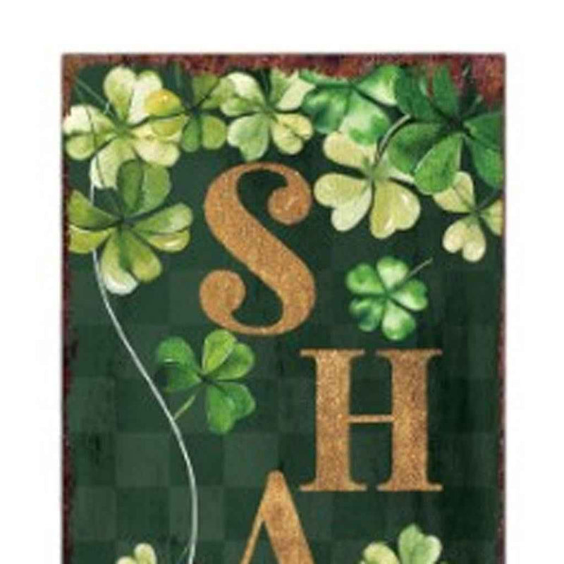 36" Black Gold And Green St Patrick's Day Solid Wood Porch Sign