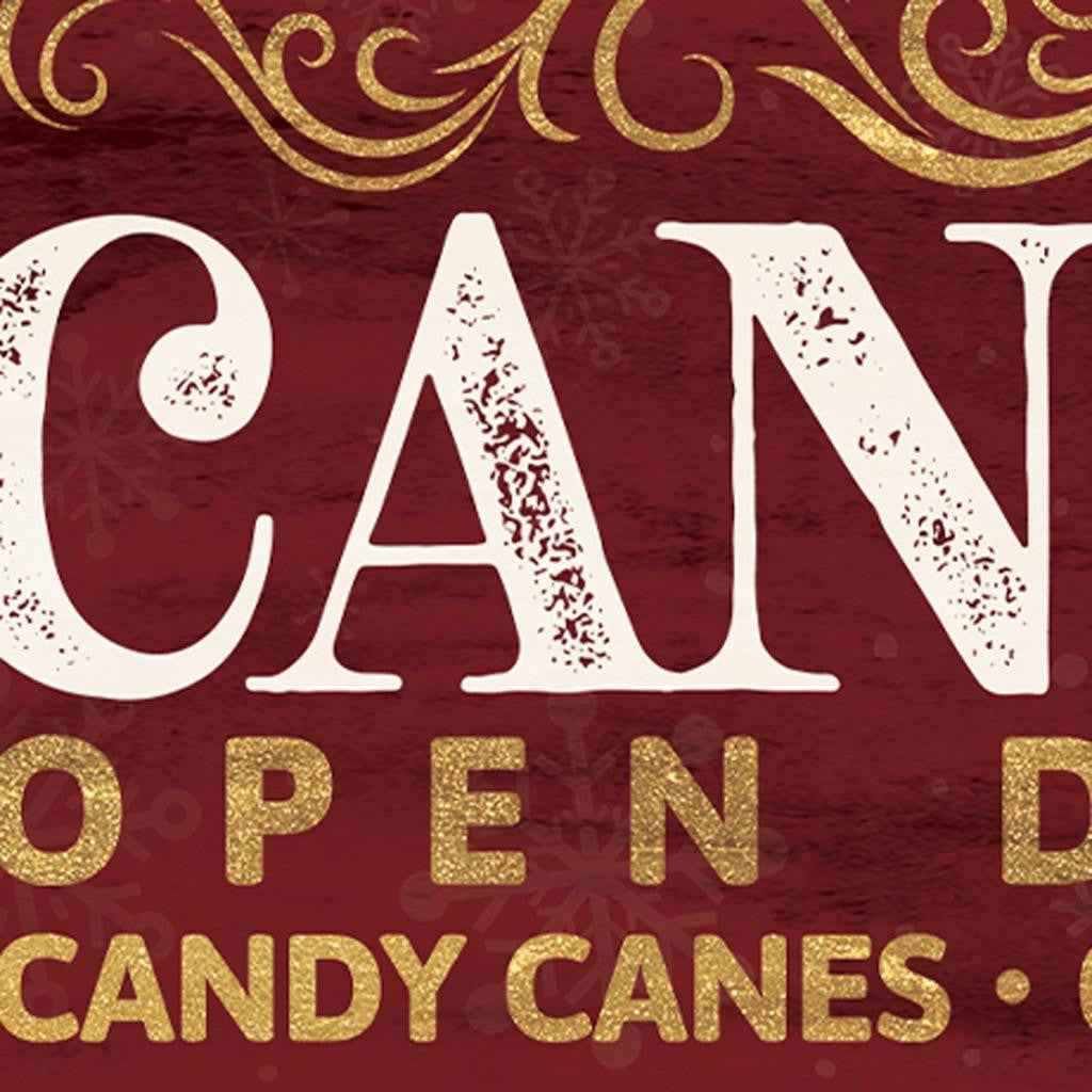 36" Red Christmas Wreath Solid Wood Porch Sign