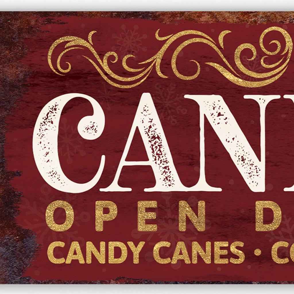 36" Red Christmas Wreath Solid Wood Porch Sign