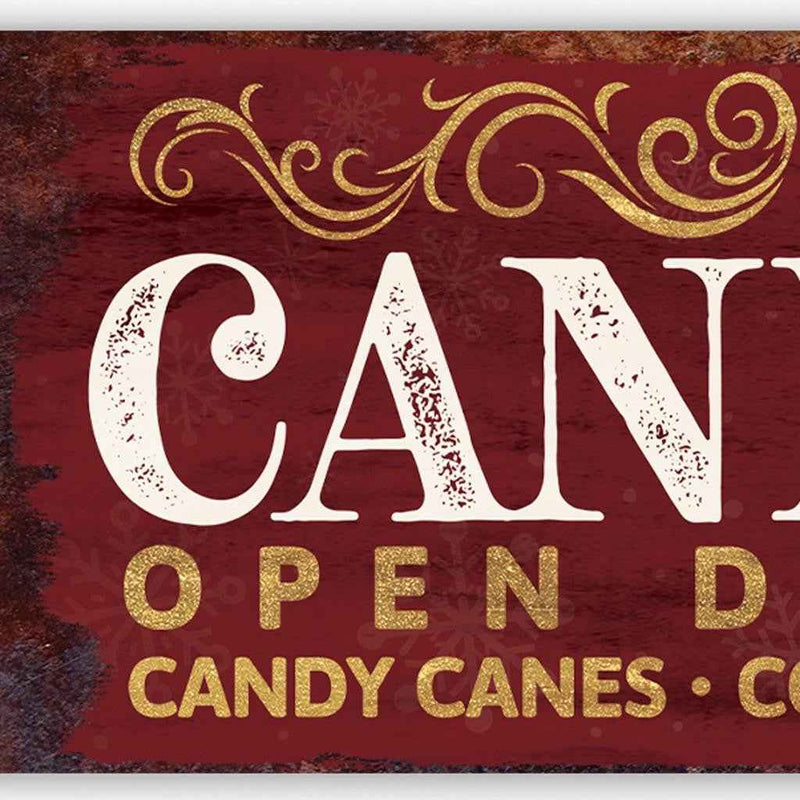 36" Red Christmas Wreath Solid Wood Porch Sign