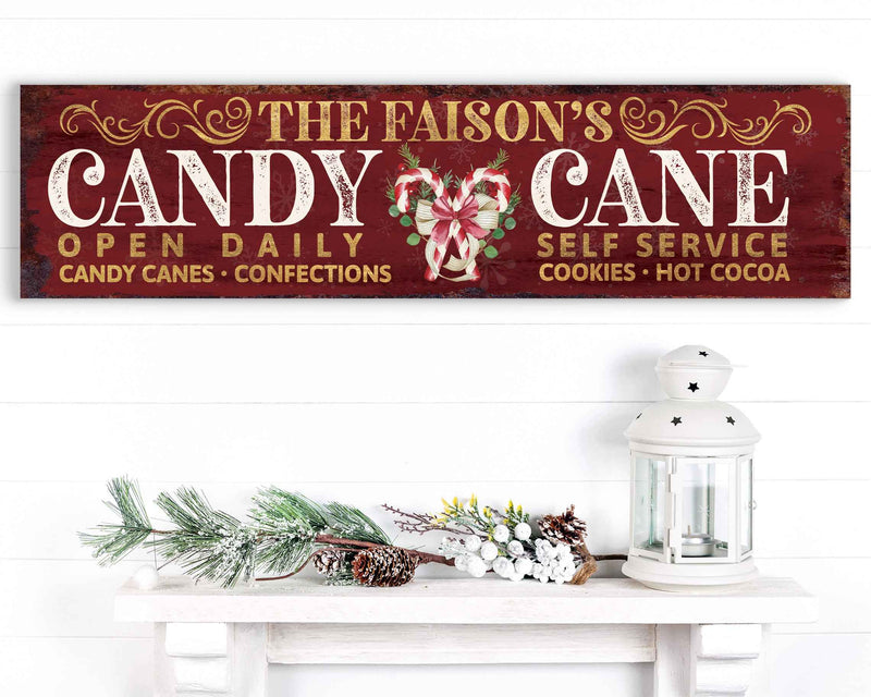 36" Red Christmas Wreath Solid Wood Porch Sign