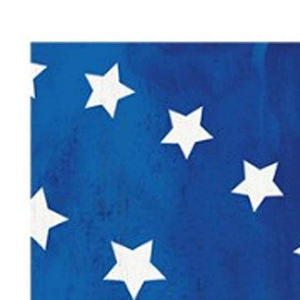 72" Red White And Blue Solid Wood Porch Sign