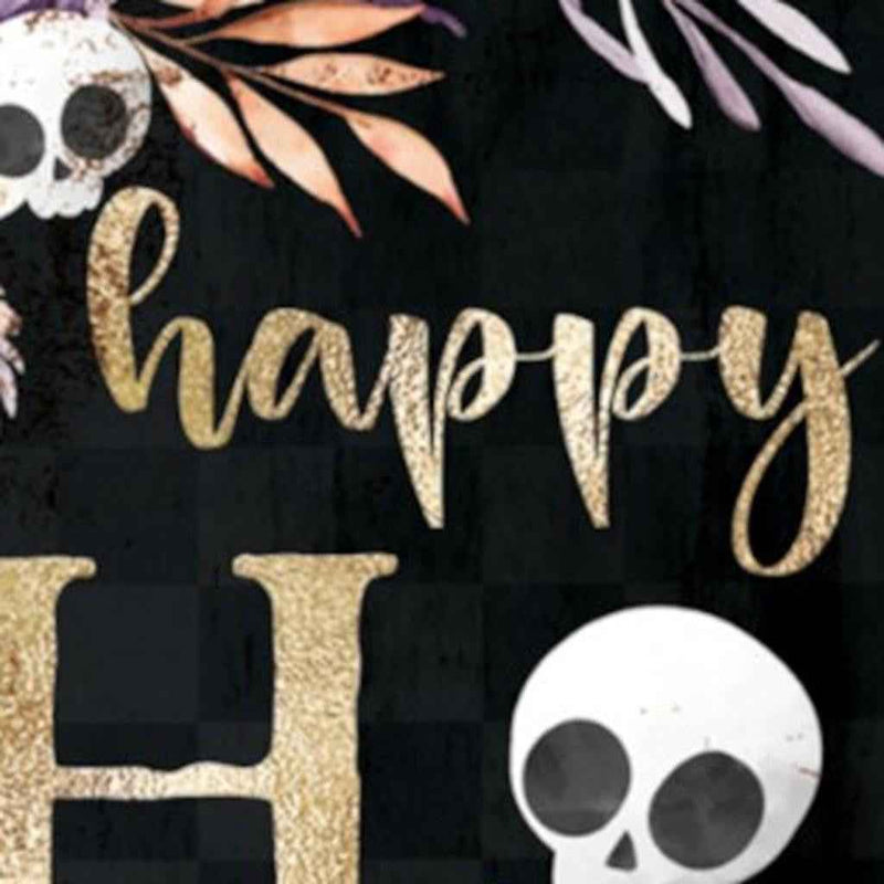 36" Black Gold And Purple Halloween Pumpkin Solid Wood Porch Sign