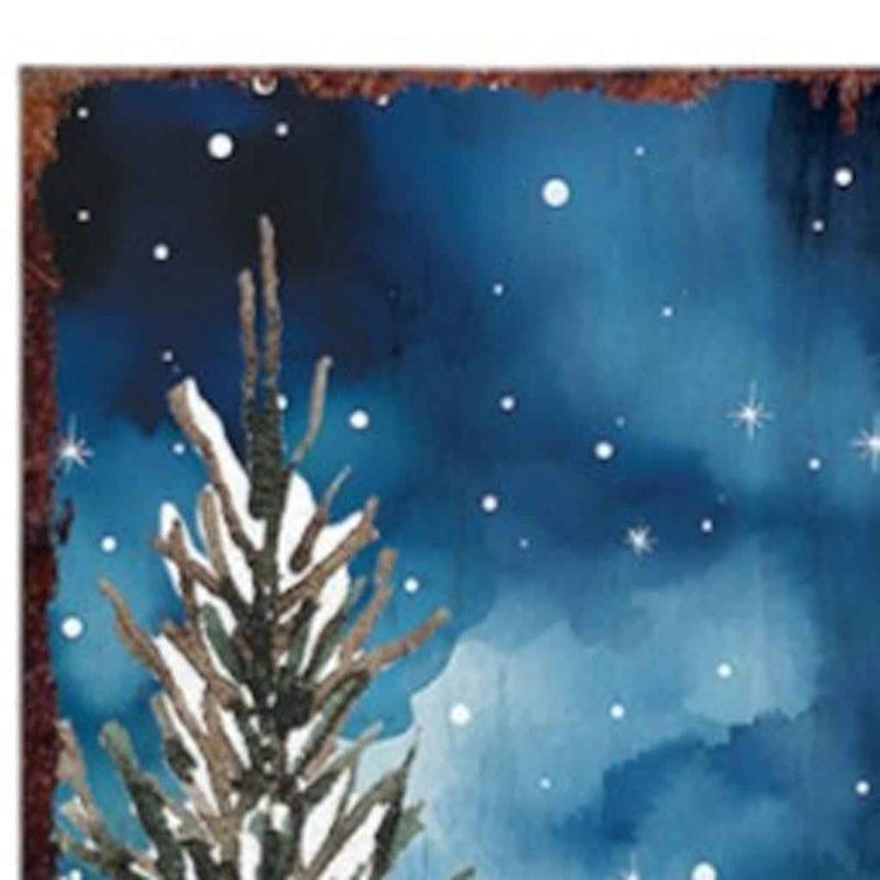 48" Blue White And Red Christmas Snowman Solid Wood Porch Sign