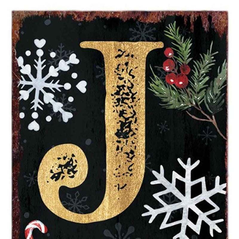 36" Black Gold And Green Christmas Tree Solid Wood Porch Sign