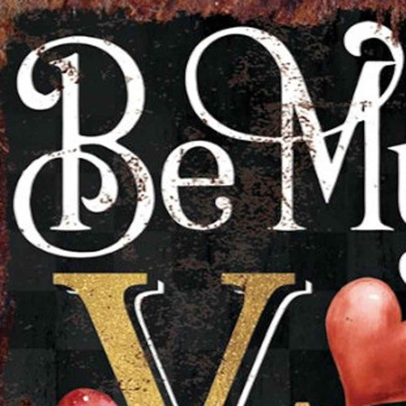 36" Black Gold Pink And Red Valentine's Day Solid Wood Porch Sign