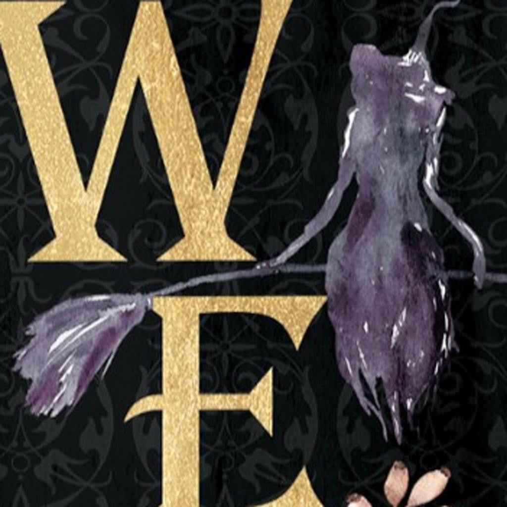 36" Black Gold And Purple Halloween Ghost Solid Wood Porch Sign