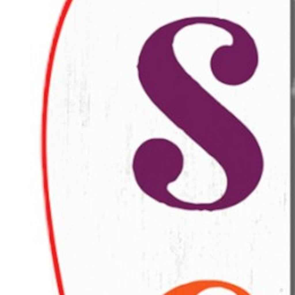 48" White Red Blue Green And Yellow Solid Wood Porch Sign