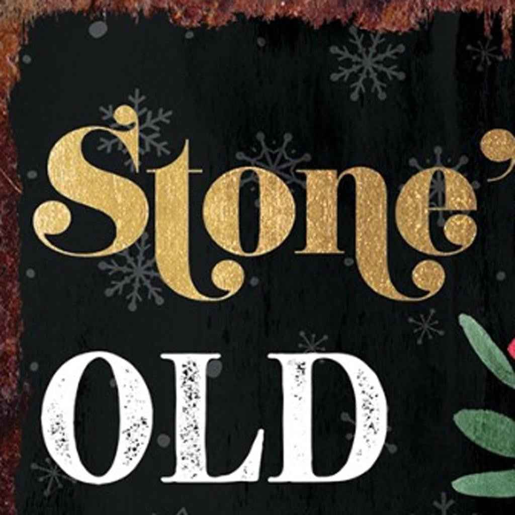 36" Black Gold Red And Green Christmas Tree Solid Wood Porch Sign