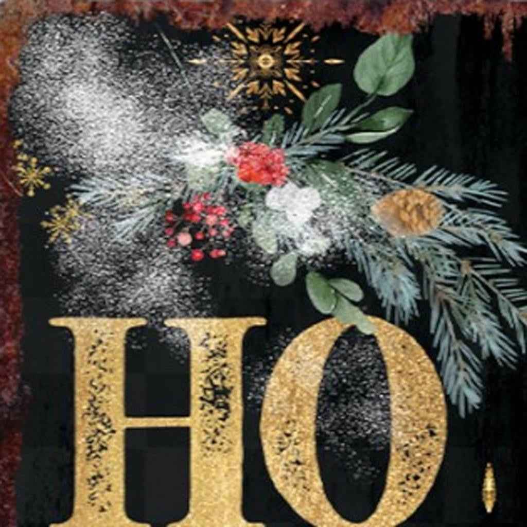 36" Black Gold Red And Green Christmas Nutcracker Solid Wood Porch Sign