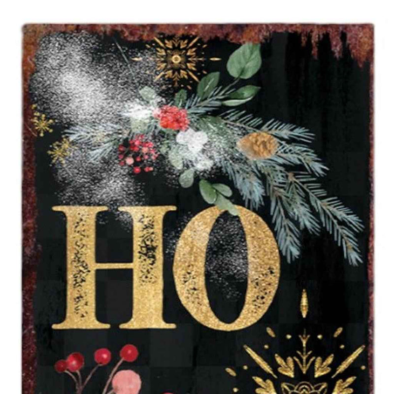 36" Black Gold Red And Green Christmas Nutcracker Solid Wood Porch Sign