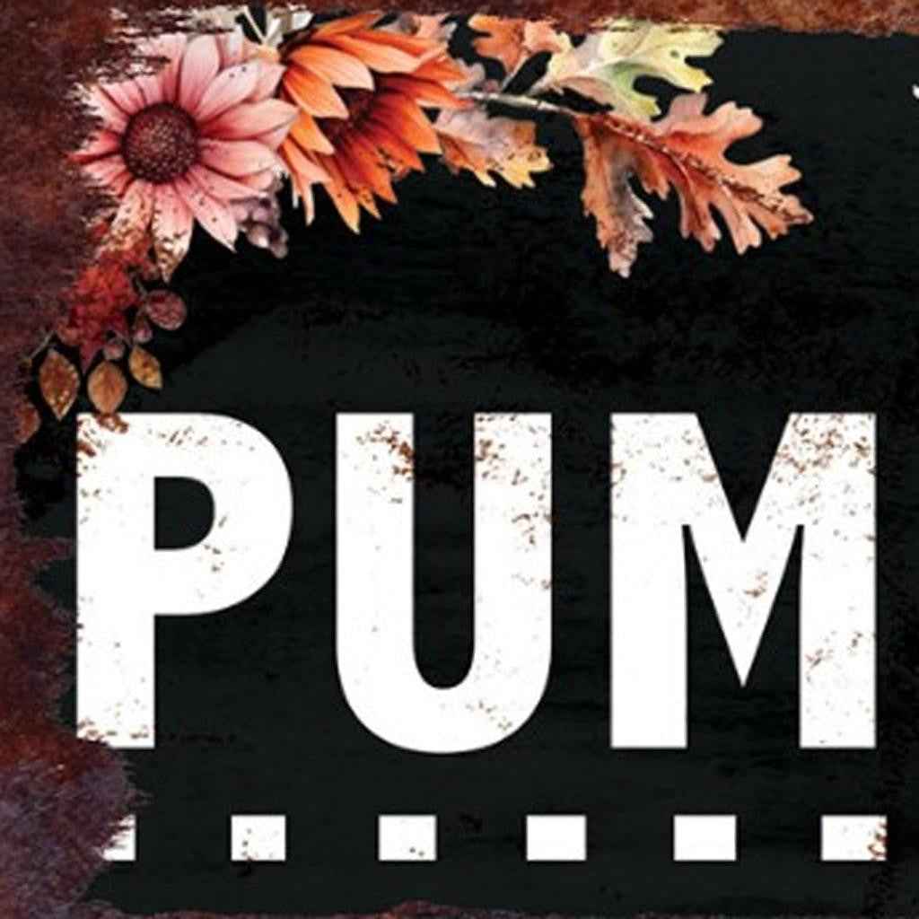 36" Black White And Orange Solid Wood Porch Sign