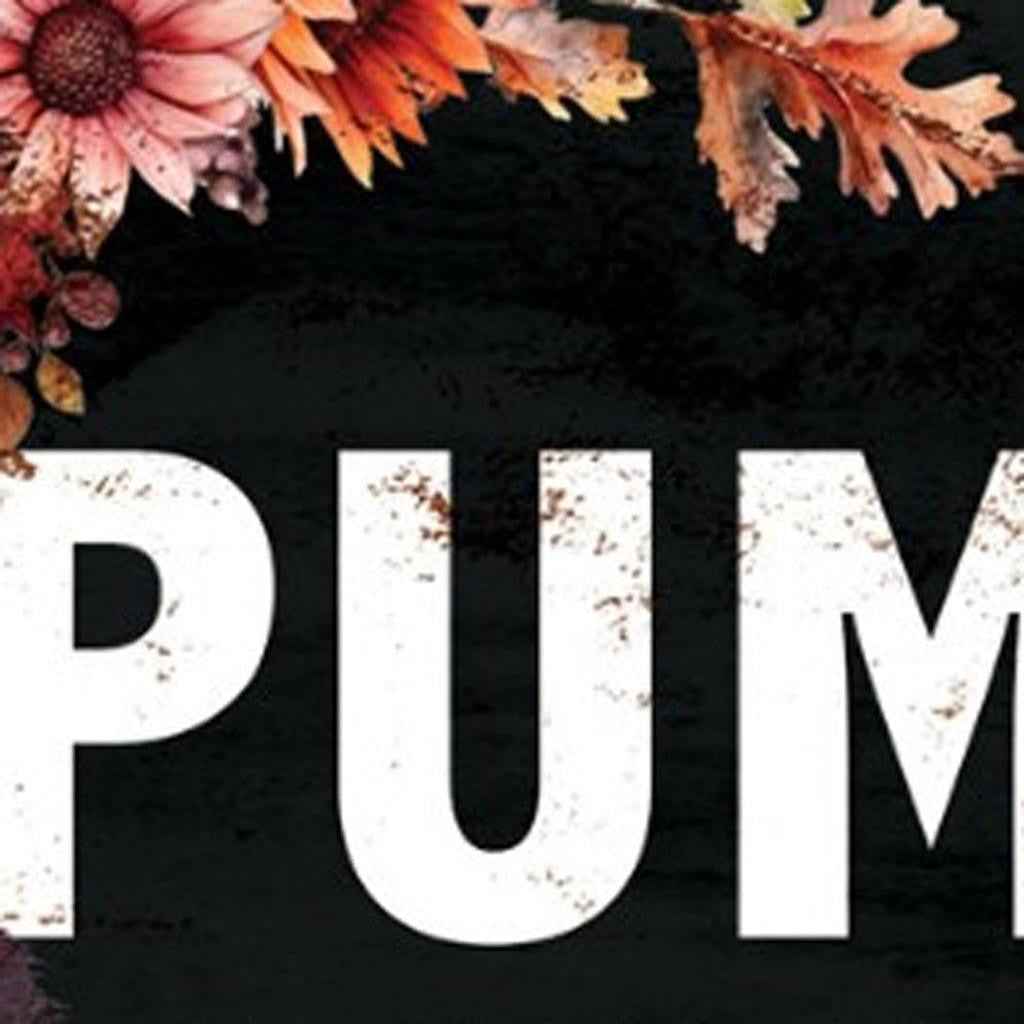 36" Black White And Orange Solid Wood Porch Sign