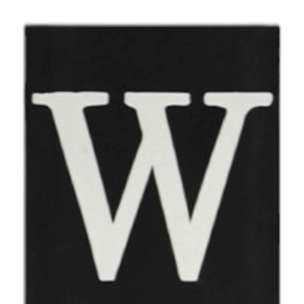 72" Black And White Solid Wood Porch Sign