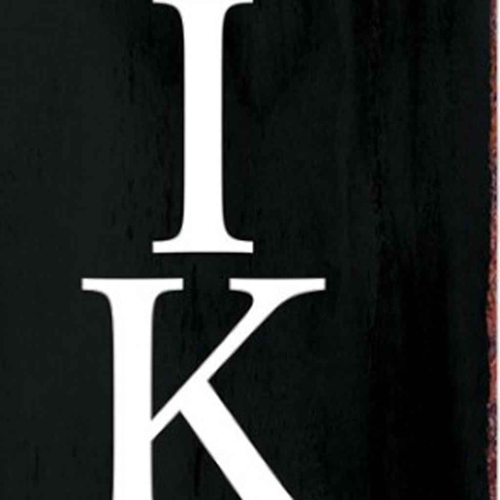 11" Black And White Solid Wood Porch Sign