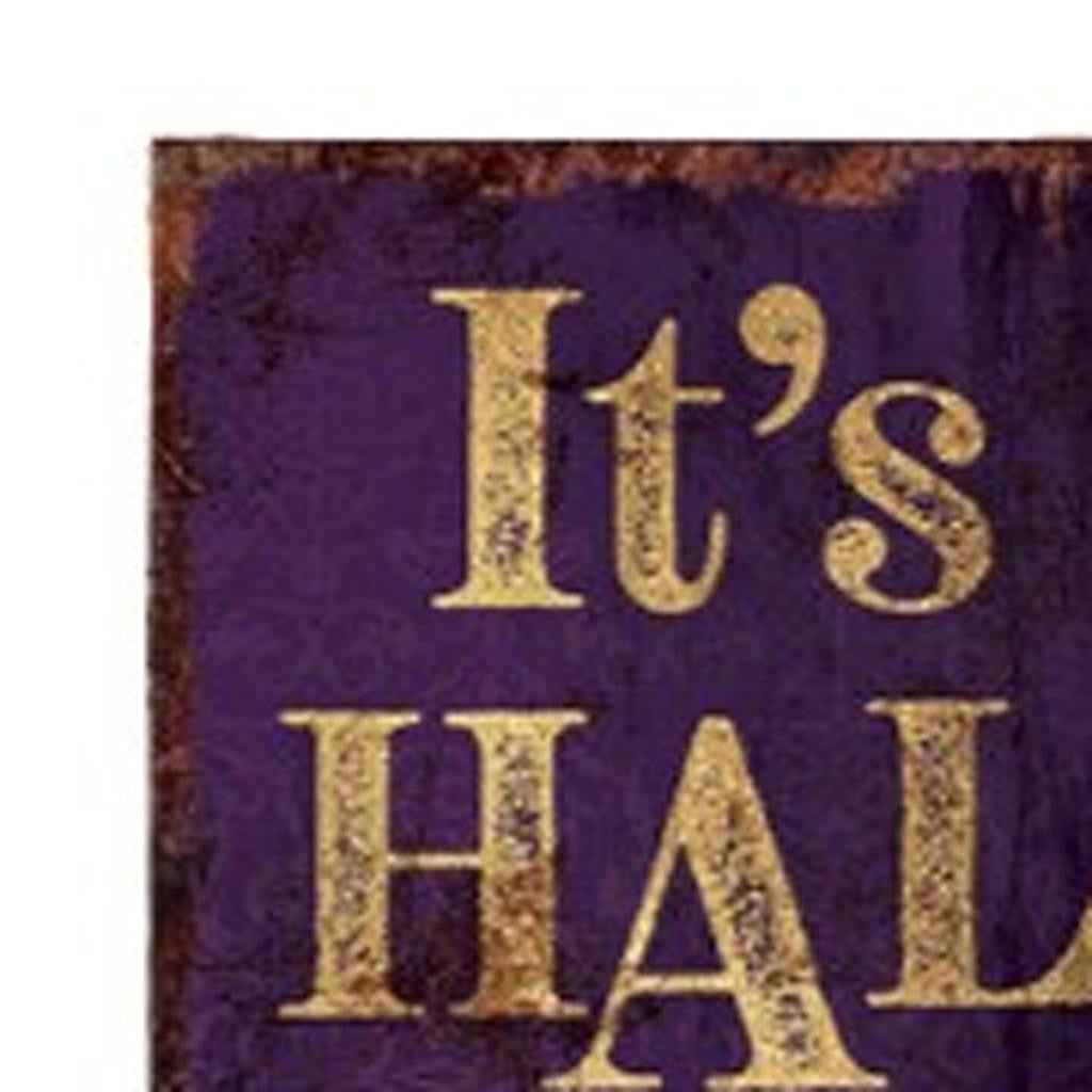 36" Black And Gold Halloween Ghost Solid Wood Porch Sign