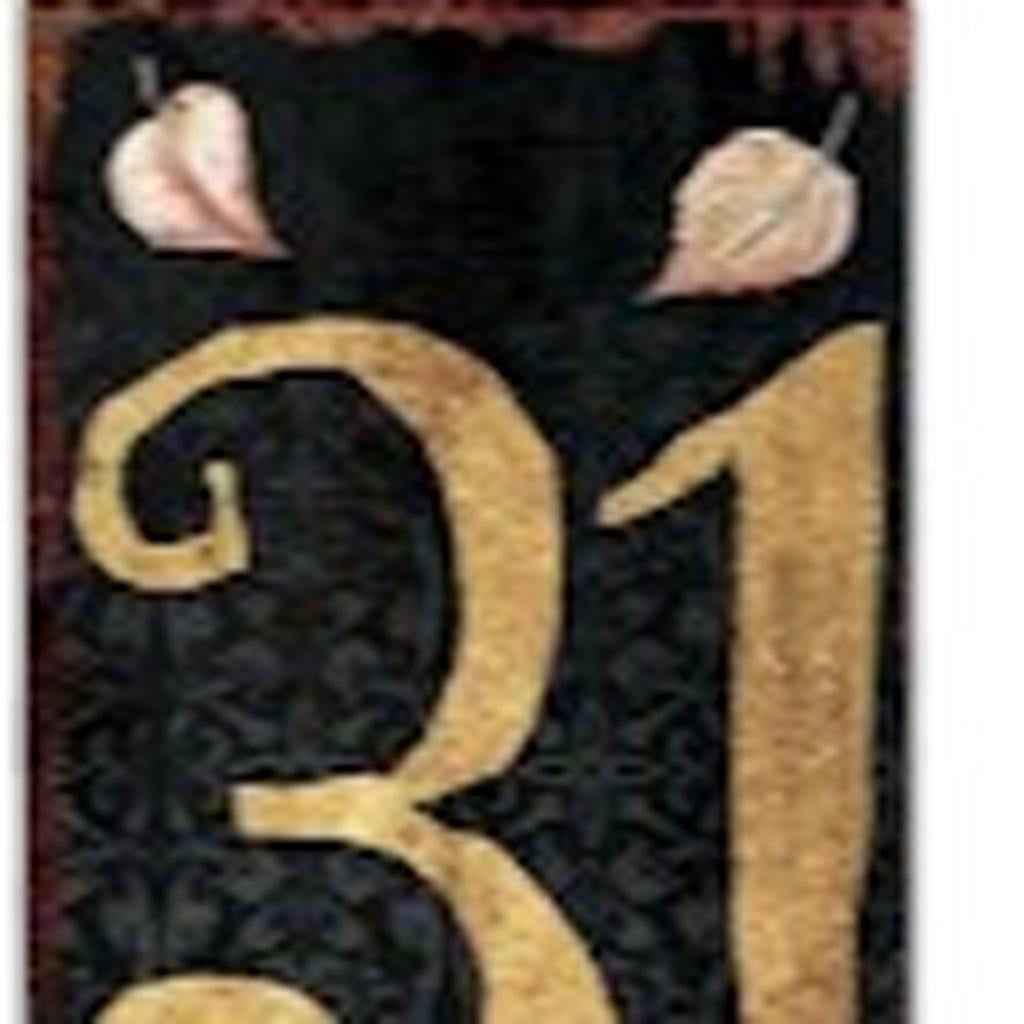 36" Black And Gold Halloween Ghost Solid Wood Porch Sign