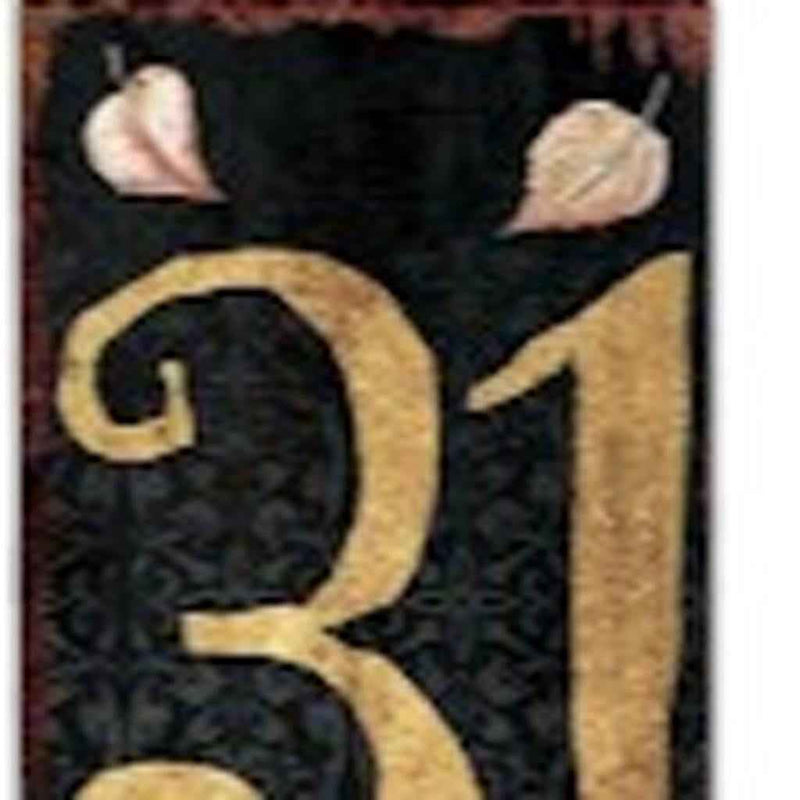 36" Black And Gold Halloween Ghost Solid Wood Porch Sign