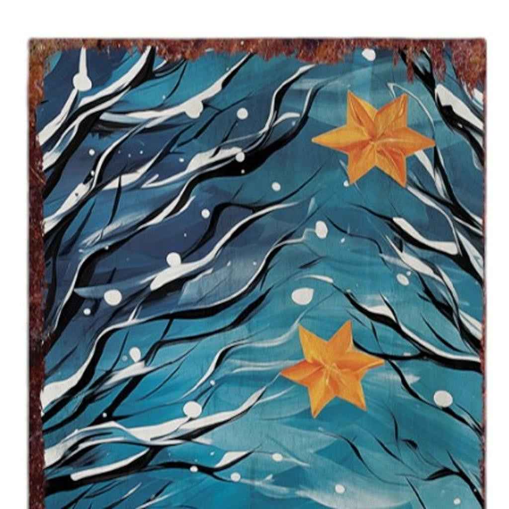 36" Blue White And Red Christmas Snowman Solid Wood Porch Sign