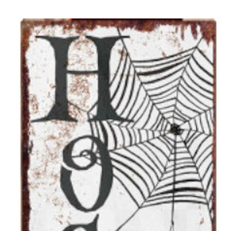 36" White And Black Halloween Witch Solid Wood Porch Sign