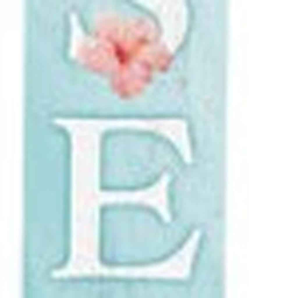 72" Blue White And Pink Solid Wood Porch Sign