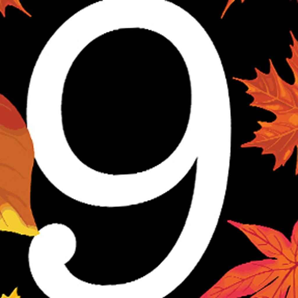 36" Black And Orange Solid Wood Porch Sign