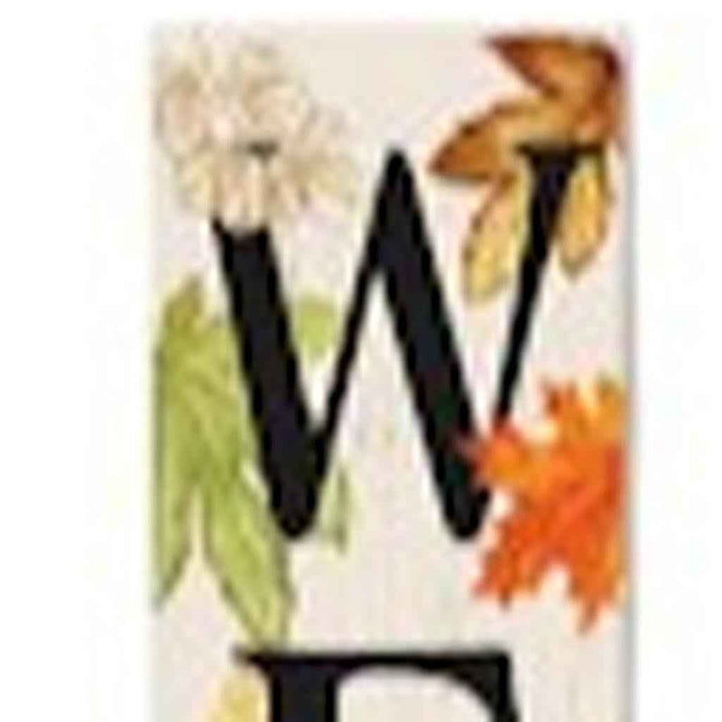 72" White Orange And Green Solid Wood Porch Sign