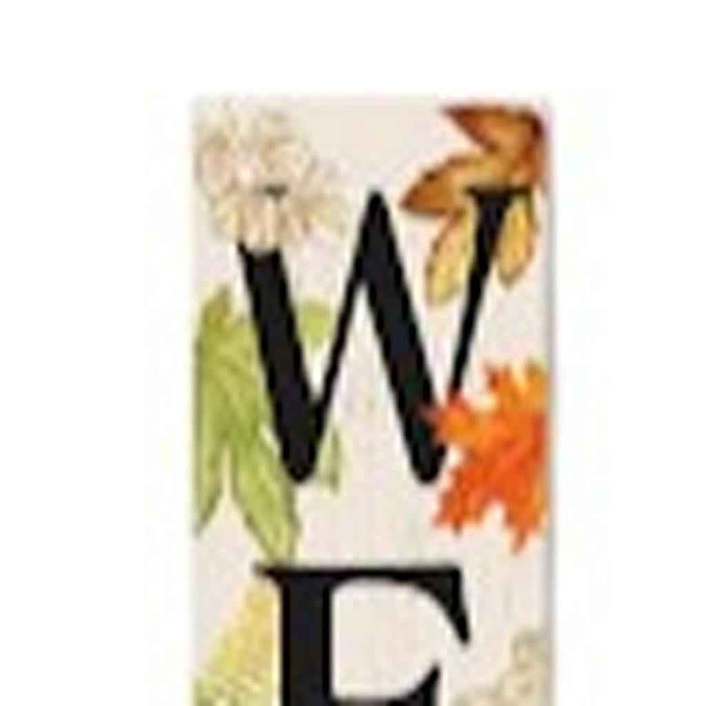 72" White Orange And Green Solid Wood Porch Sign