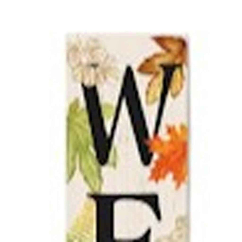 72" White Orange And Green Solid Wood Porch Sign