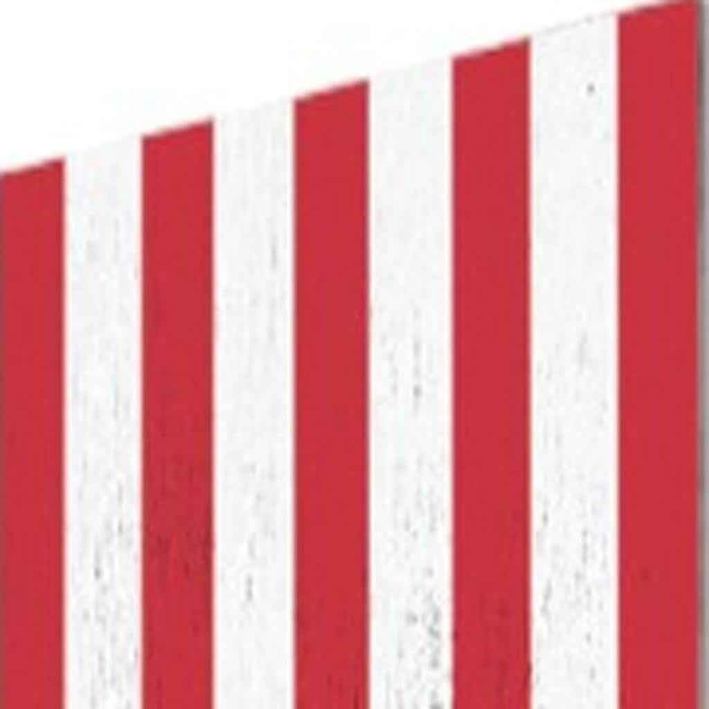 72" Red White And Blue Solid Wood Porch Sign