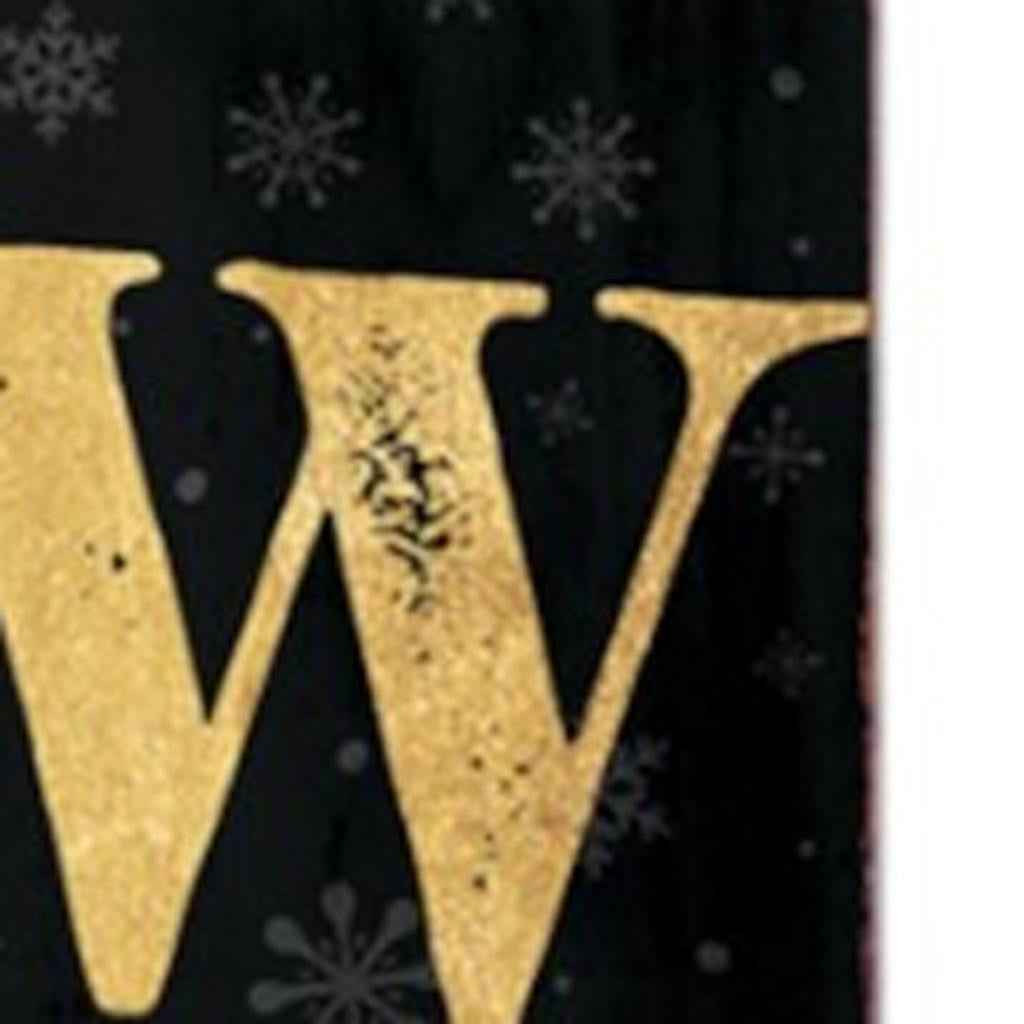 72" Black Gold Red And Green Christmas Wreath Solid Wood Porch Sign