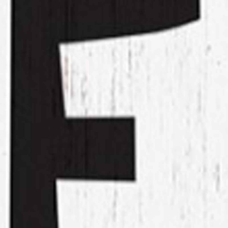 72" White And Black Solid Wood Porch Sign