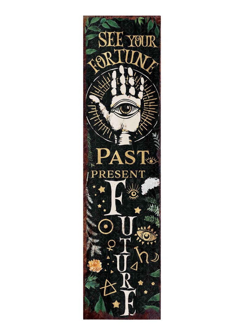 36" Black And White Solid Wood Porch Sign