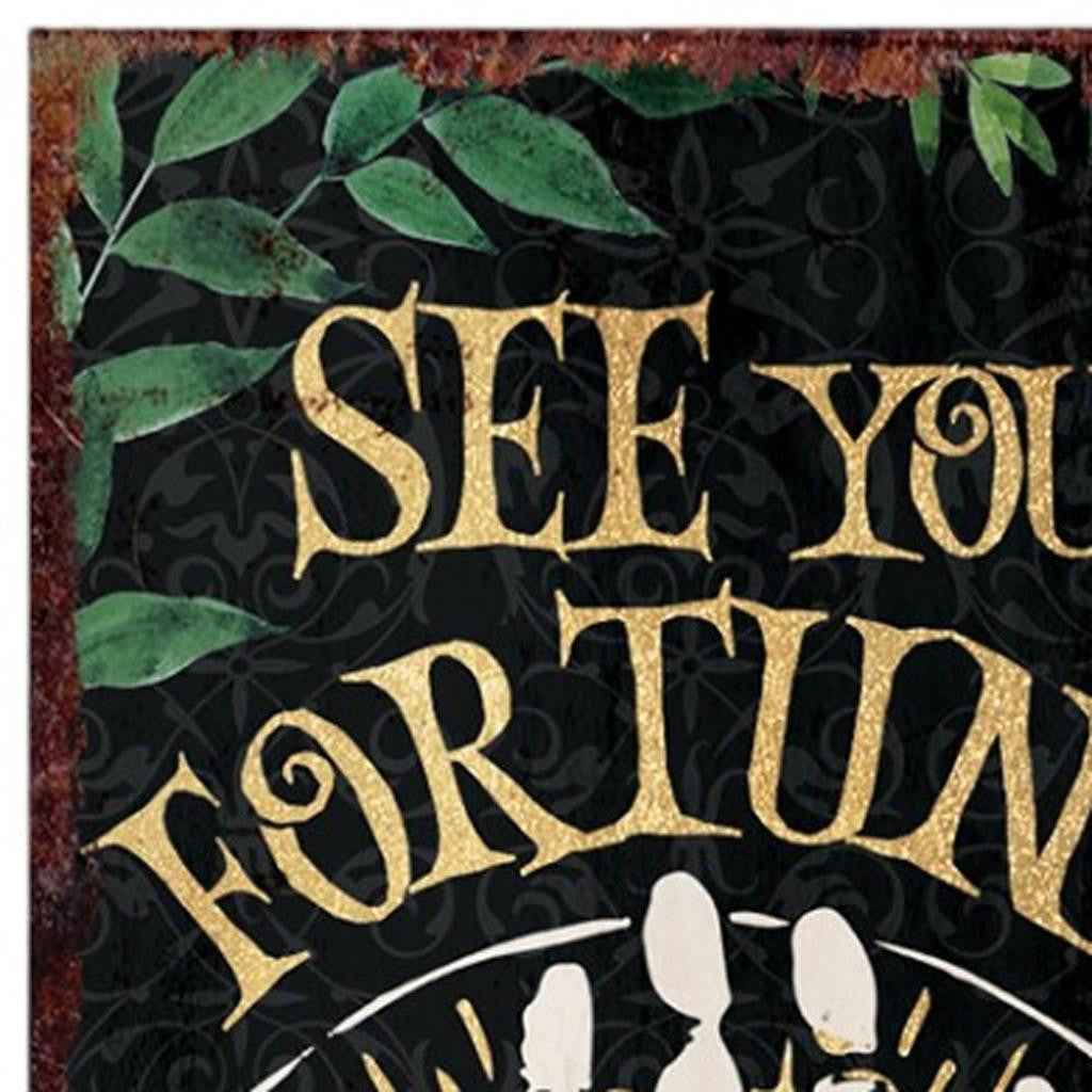 36" Black And White Solid Wood Porch Sign