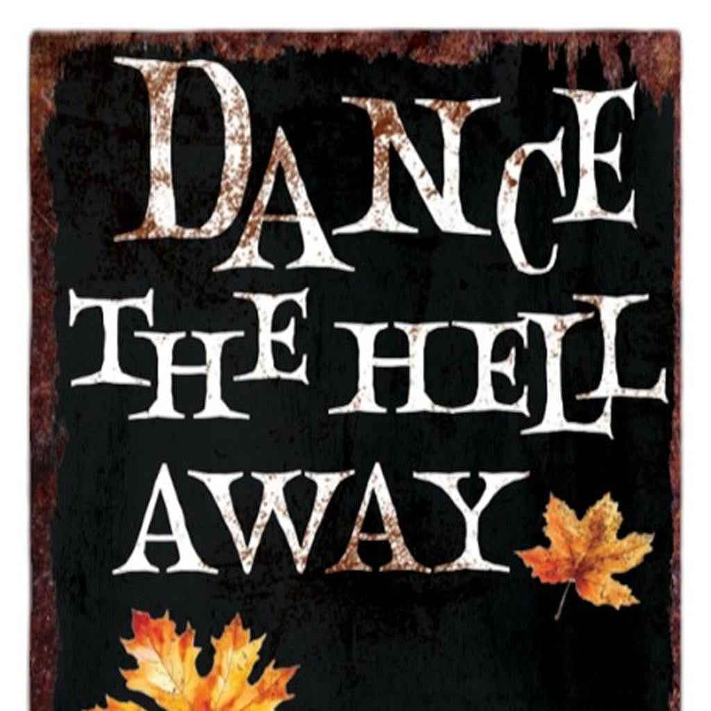 36" Black White And Orange Halloween Ghost Solid Wood Porch Sign