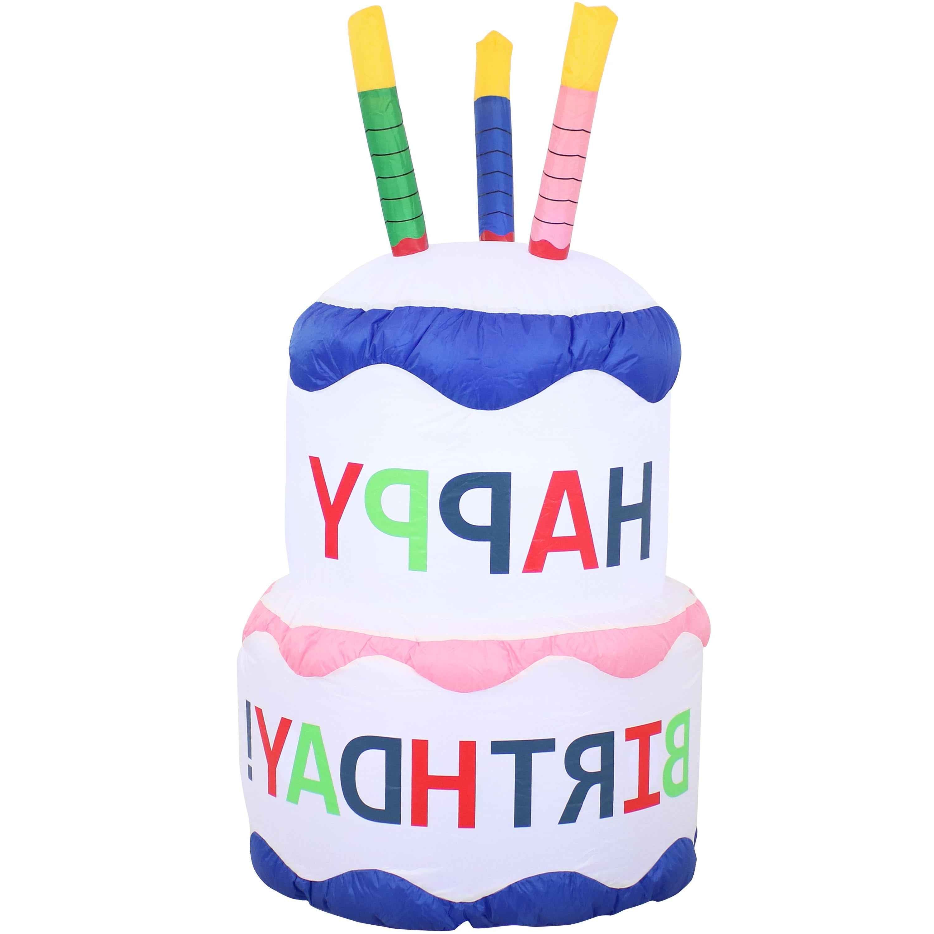 49" White Polyester Birthday LED lights Garden Art