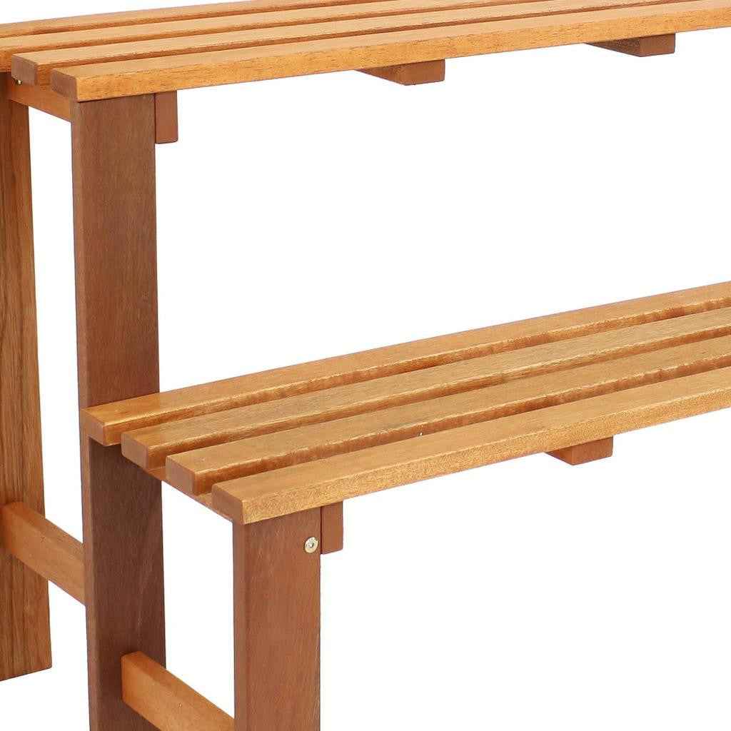 24" Brown Solid Wood Garden Art