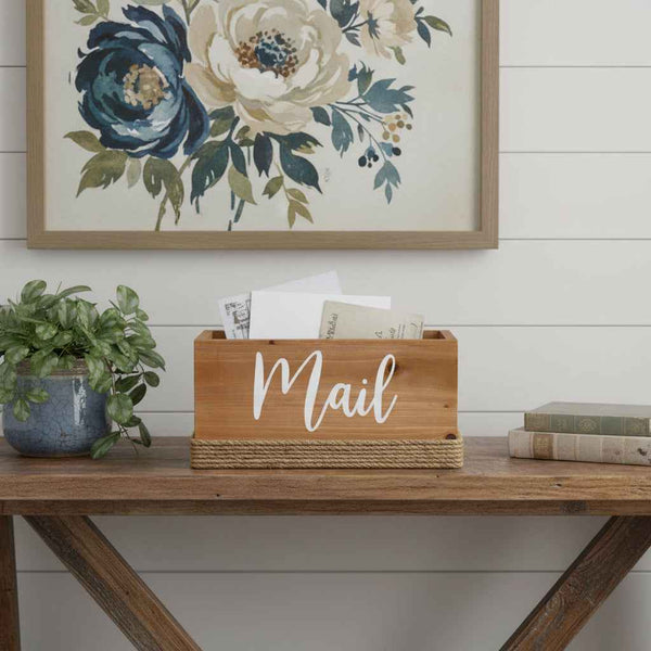 6" Brown Wood Cube or Bin