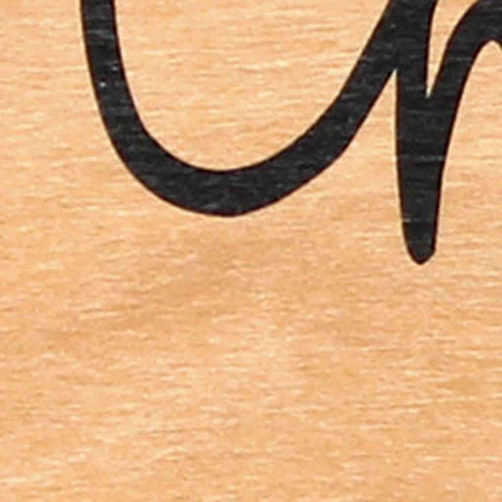 16" Natural And Black Thankful Serving Tray With Handles