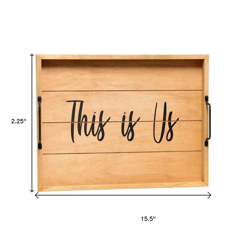 12" Natural Serving Tray With Handles