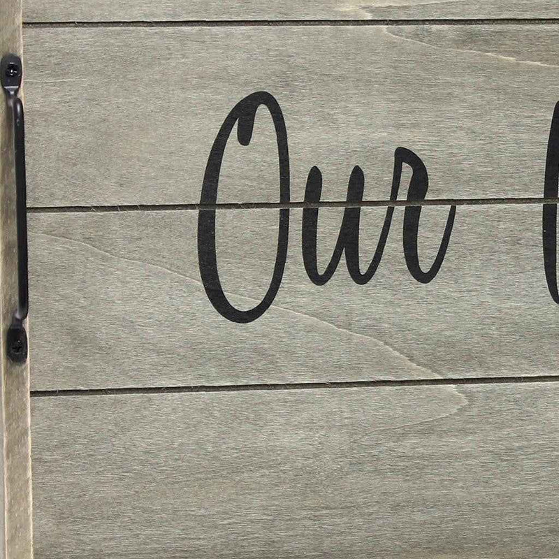 12" Gray Serving Tray With Handles