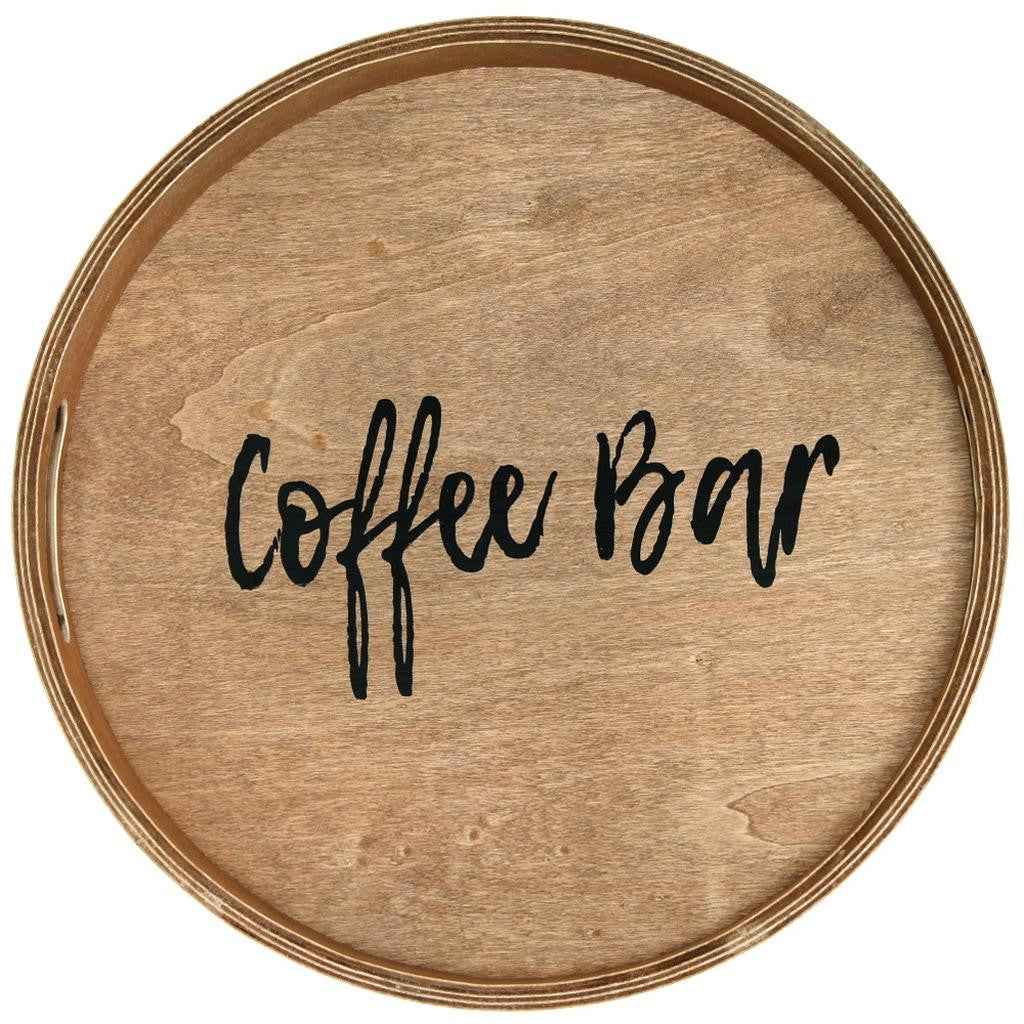 14" Natural Oval Serving Tray With Handles