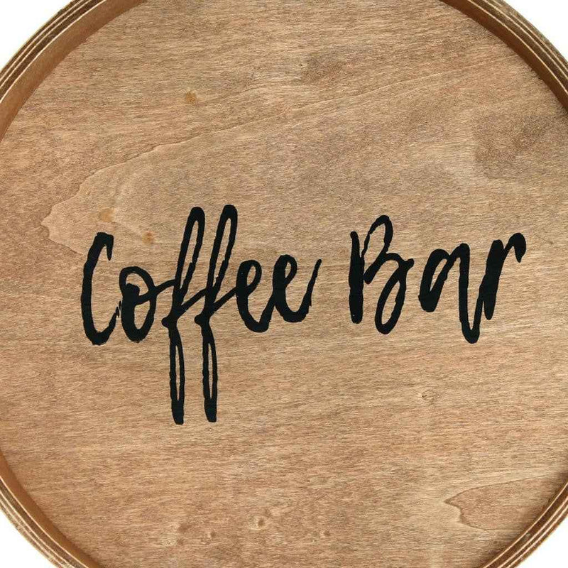 14" Natural Oval Serving Tray With Handles