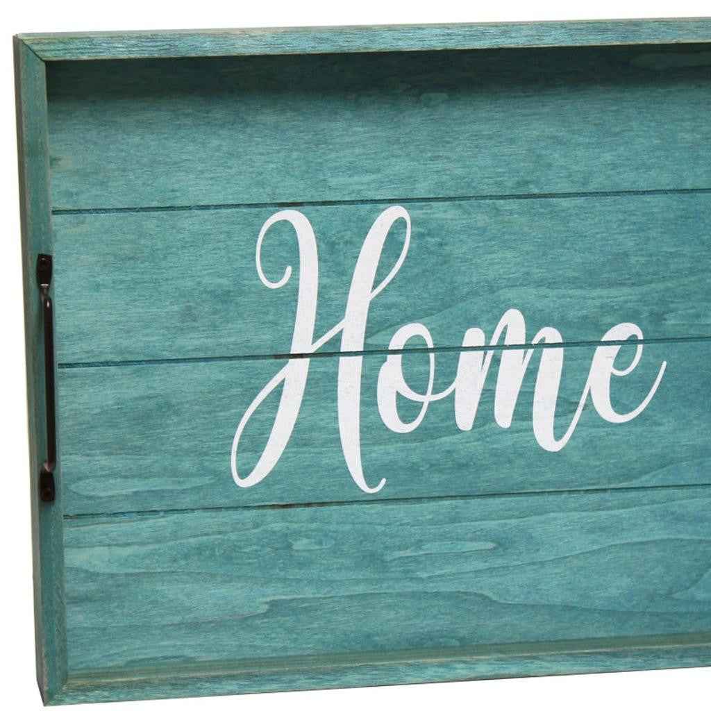 12" Blue Serving Tray With Handles