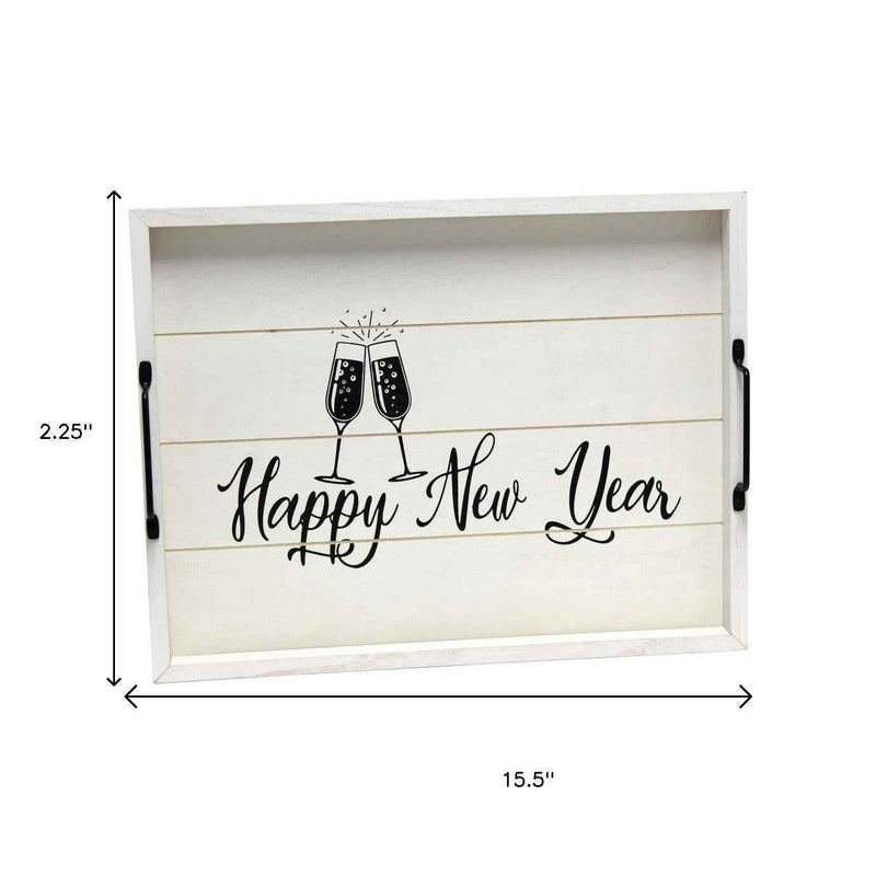 12" Light Gray Serving Tray With Handles