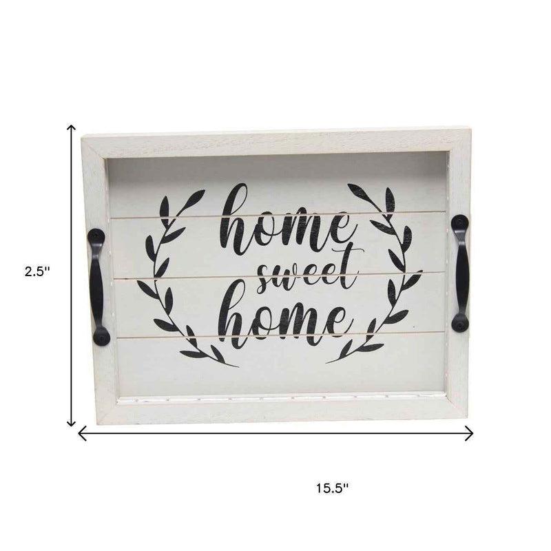 12" Gray Serving Tray With Handles