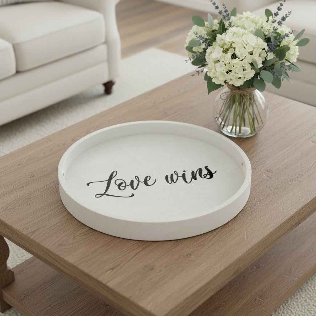 14" Gray Oval Serving Tray With Handles