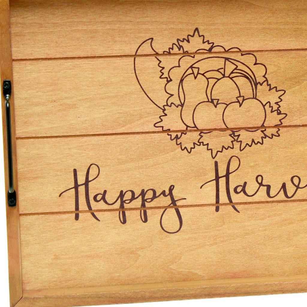 12" Natural Serving Tray With Handles