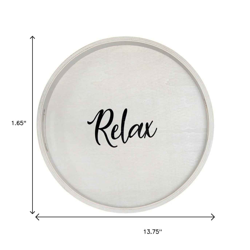 14" Gray Oval Serving Tray With Handles